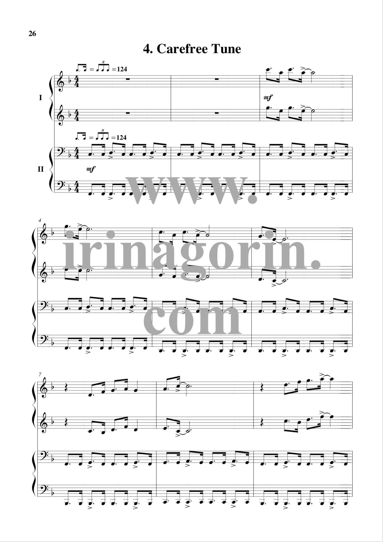 Jazz Movies by Yuri Povolotsky Duet (Single-Print PDF)