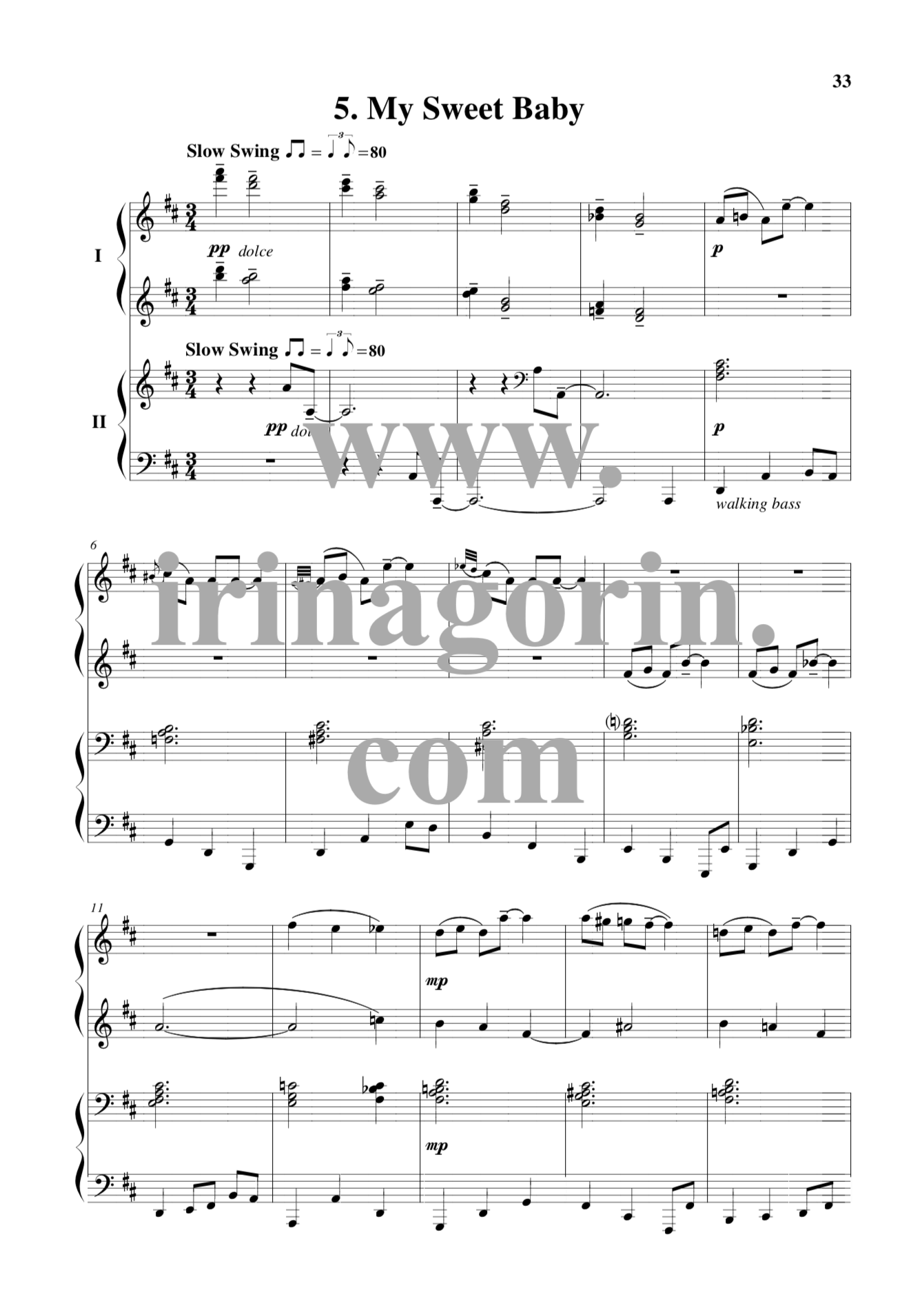 Jazz Movies by Yuri Povolotsky Duet (Single-Print PDF)